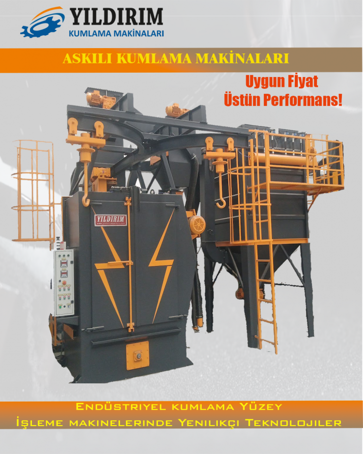 Askılı kumlama makinası 