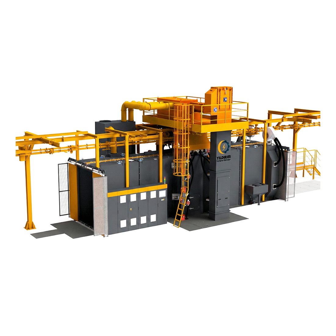 Konveyörlü Kontini Kumlama Makinası